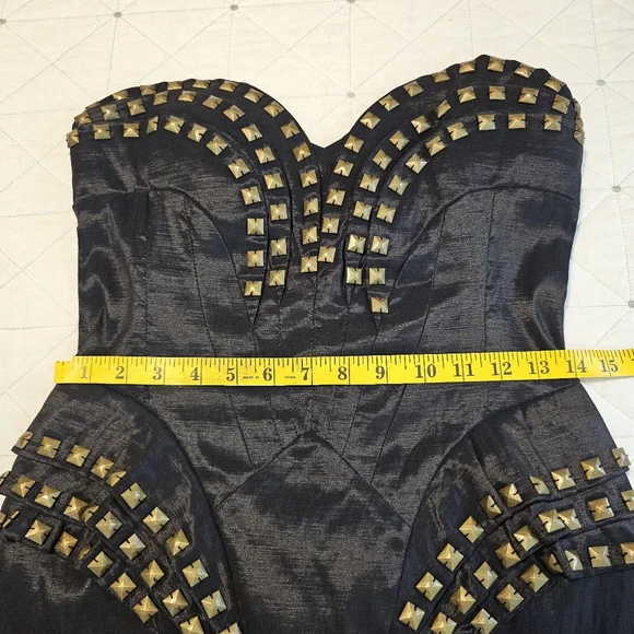 PasCucci Black Corset Dress! Size Large. - Picture 10 of 13